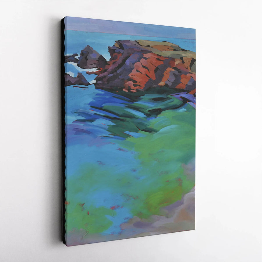 Point Buchon Coastal Canvas Print | Abstract California Seascape Painting | Premium 1.25" Thick Gallery Wrap Wall Art | Home Decor Gift for Nature Lovers