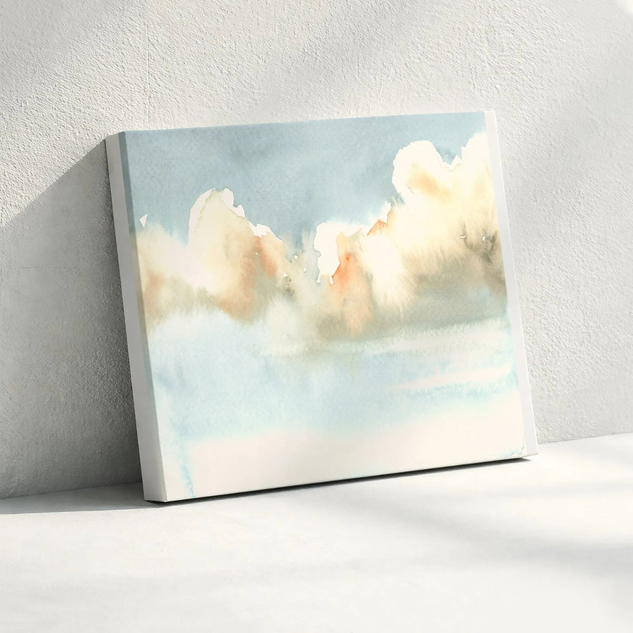 Abstract Cloud Canvas Wall Art | Minimalist Watercolor Sky Painting | Premium Thick Gallery Wrap | Modern Home Decor Gift