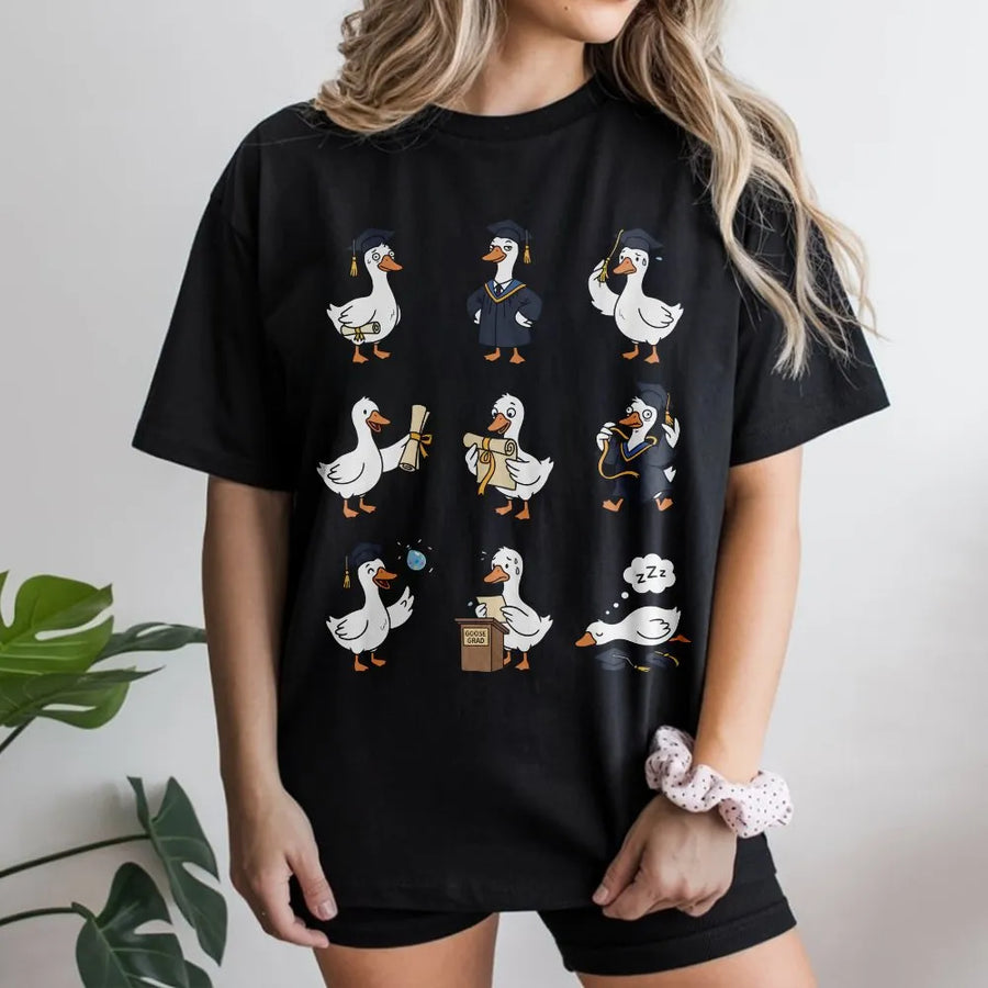 Funny Goose Graduation T-Shirt | Silly Goose University Meme Graphic | Premium Comfort Colors Tee | Gift for Graduate Class of 2024