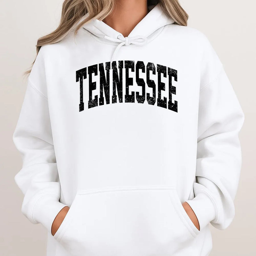 Tennessee Hoodie | Vintage Style Distressed Graphic | Soft Cotton Blend | Unisex Volunteer State Souvenir Gift