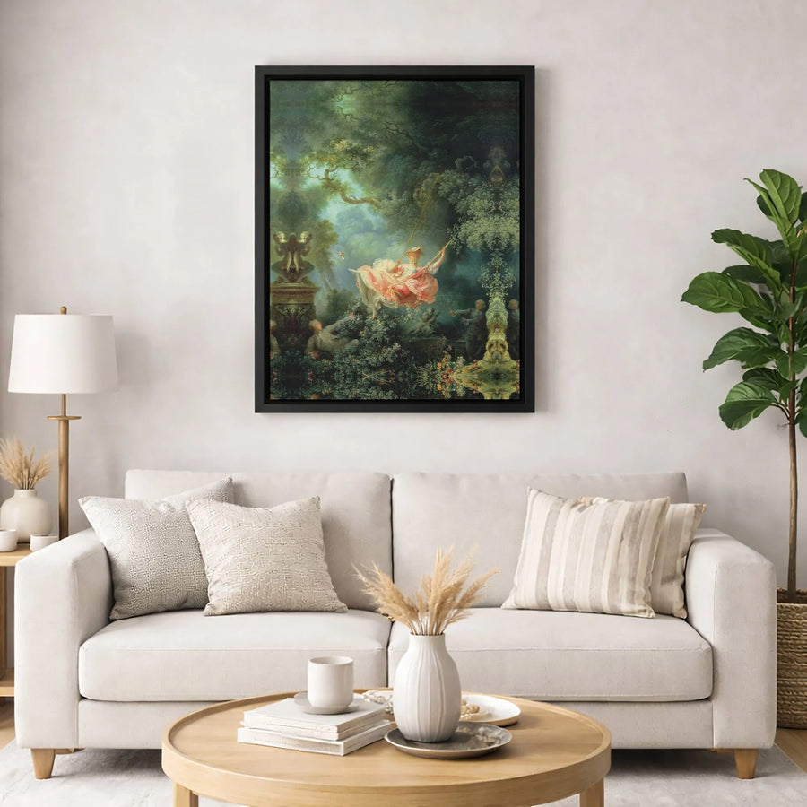 The Swing by Fragonard Wall Art | Rococo Masterpiece Fine Art Print | Premium Gallery-Wrapped Canvas | Classic Home Decor for Art Lovers