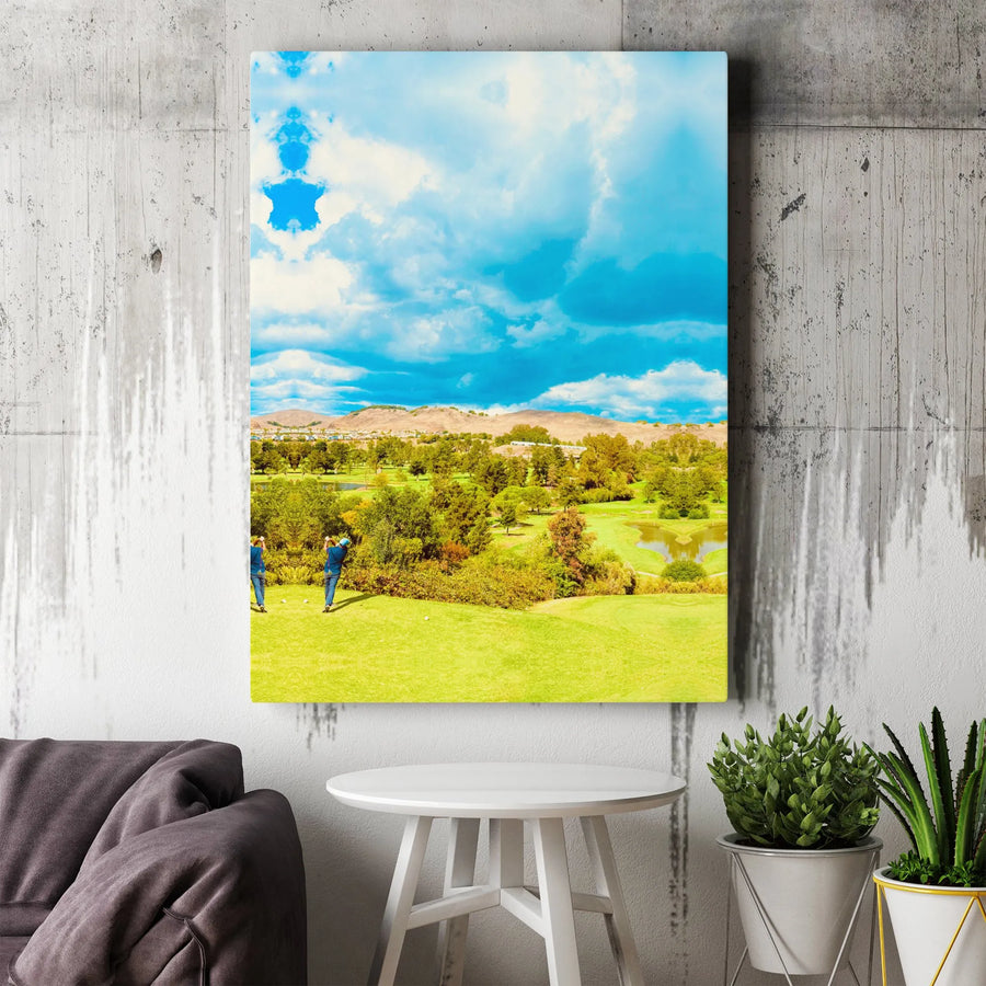 Golf Course Landscape Canvas Wall Art | Scenic Golfer Print | Premium Gallery-Wrapped Quality | Perfect Gift for Golf Lovers & Office Decor