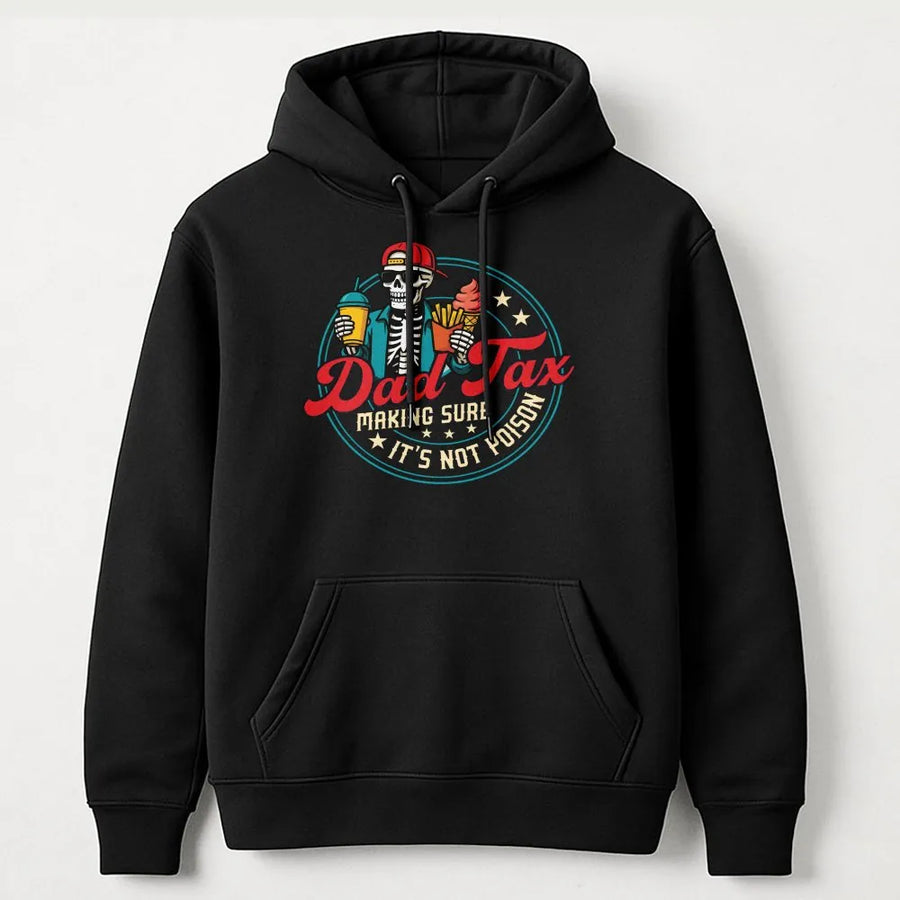 Dad Tax Hoodie | Funny Skeleton Food Thief Design | Soft Cotton Blend | Perfect Gift for Dad Husband Father's Day 2026 Birthday