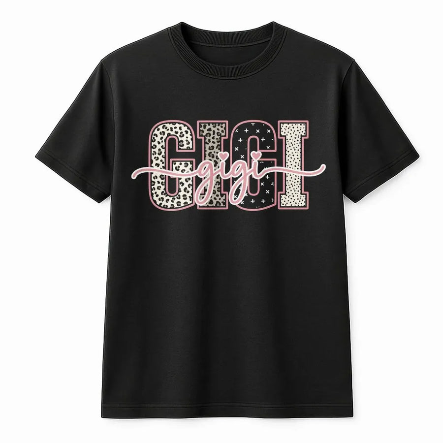 Gigi Shirt for Grandma | Leopard Print Graphic Tee | Premium Soft Cotton | Mother's Day Gift for New Gigi