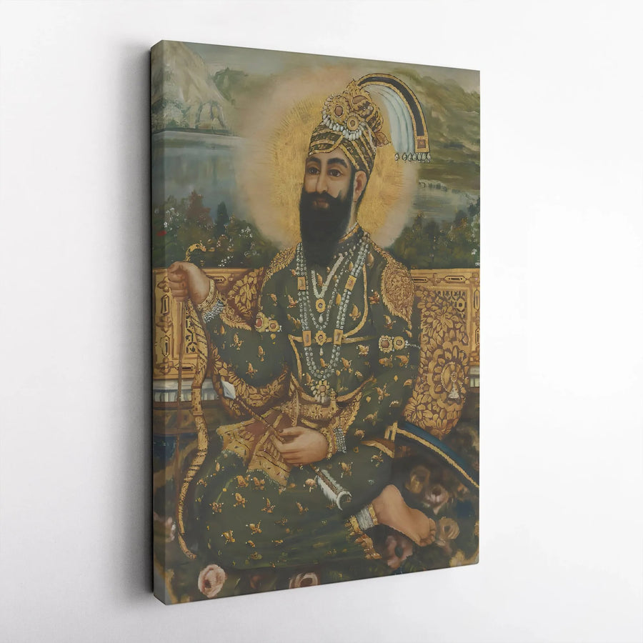 Maharaja Sher Singh Portrait Canvas | Sikh History Wall Art | Premium Fade-Resistant Print | Regal Heritage Home Decor Gift
