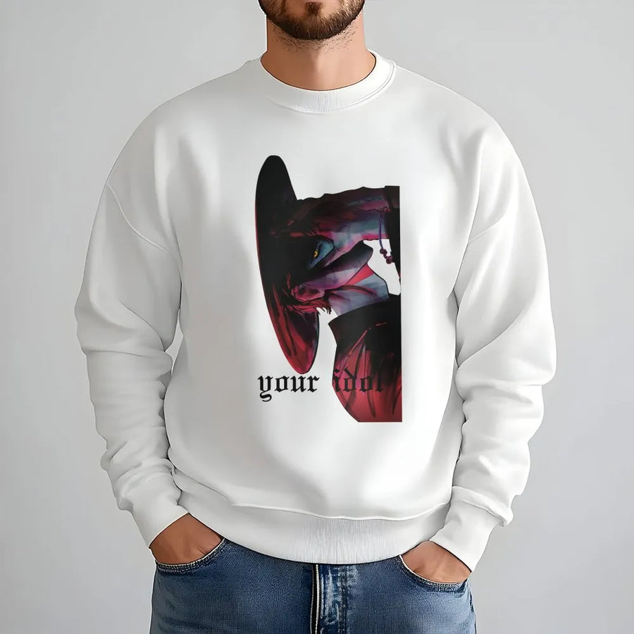 Your Idol Graphic Sweatshirt | Anime Demon Hunter Aesthetic | Premium Cotton Blend | Gift for Manga and Kpop Fans