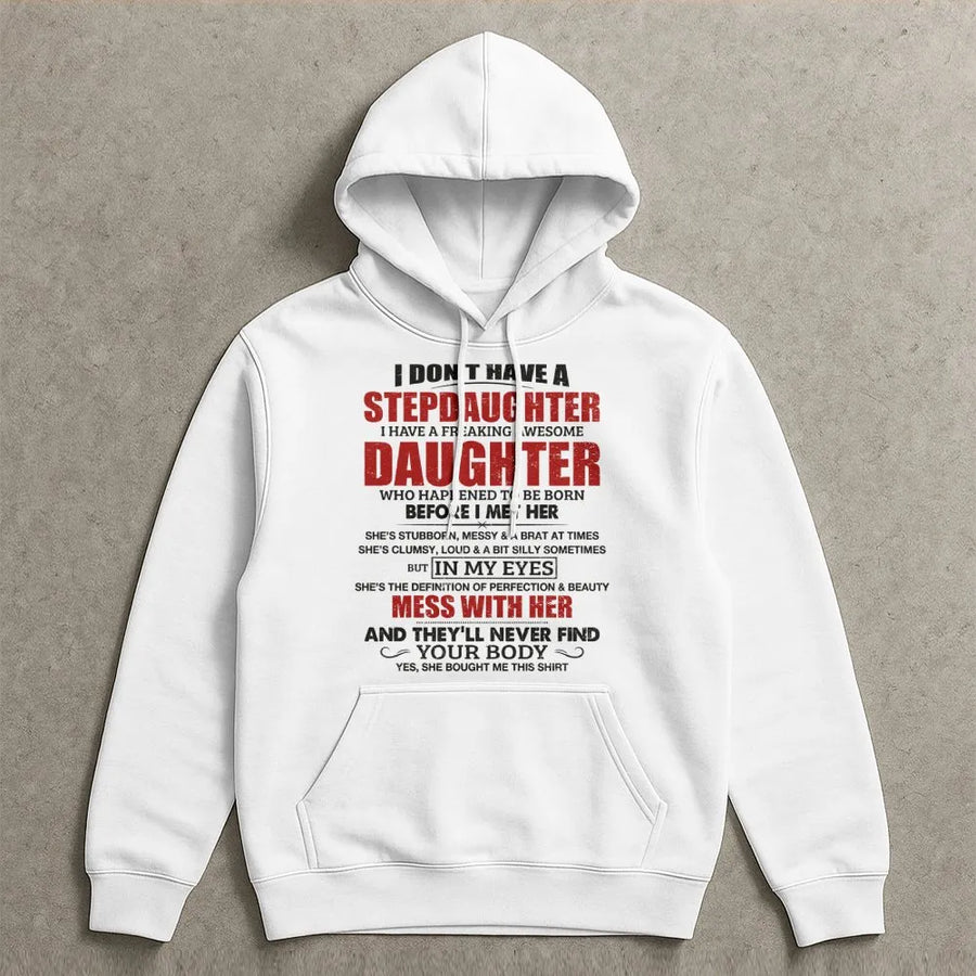 Stepdad Hoodie | Funny Bonus Dad Gift | Premium Cotton Blend Sweatshirt | Birthday Or Father's Day 2026 Present For Stepfather
