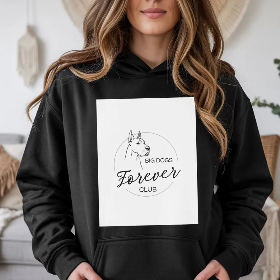Dog Lover Hoodie | Minimalist Great Dane Line Art Design | Premium Cotton-Blend Sweatshirt | Gift for Dog Owners & Kennel Club Members