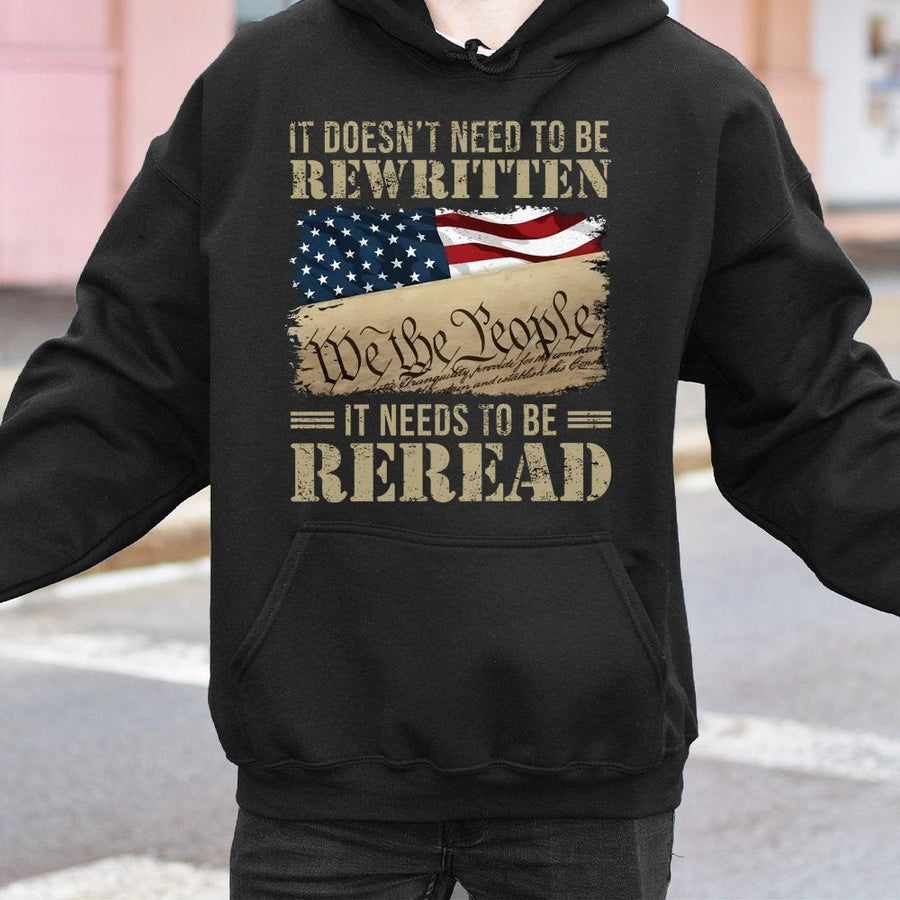 We The People Constitution Hoodie | Patriotic American Flag Graphic | Premium Cotton Blend | Unisex Gift for Conservative Patriot