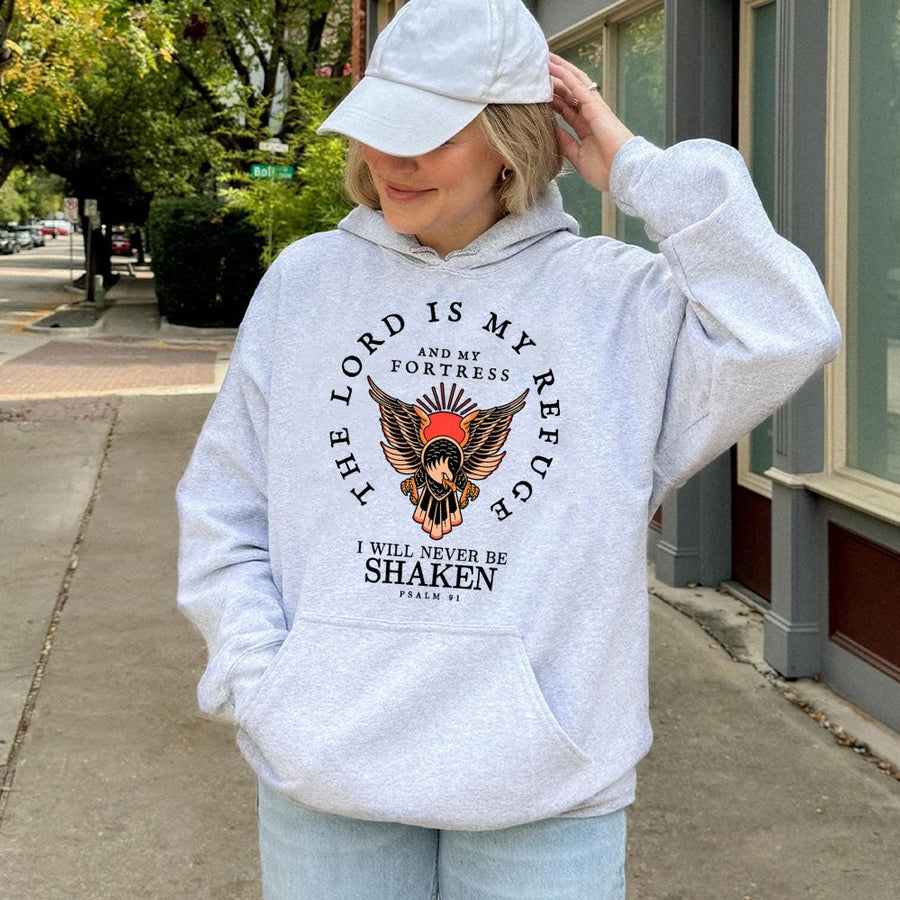 Psalm 91 Eagle Hoodie | Christian Scripture Bible Verse Graphic | Premium Cotton Blend | Faith-Based Gift for Men and Women