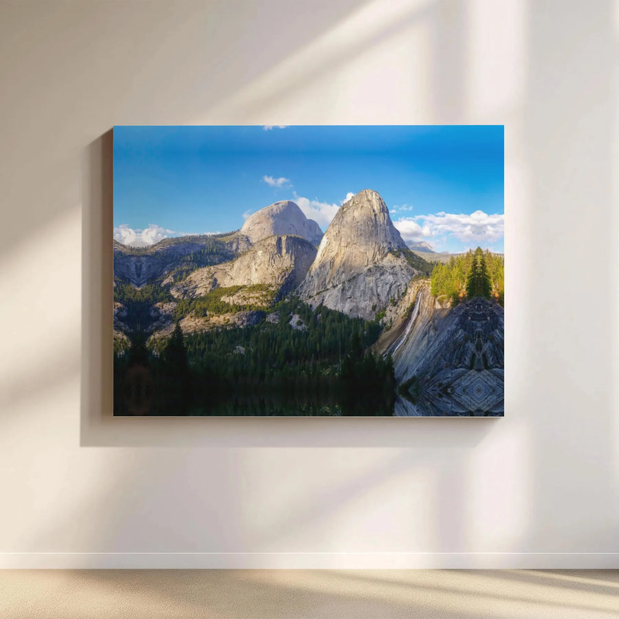Yosemite National Park Canvas Art | Majestic Nevada Fall Mountain Landscape | Premium Gallery-Wrapped Print | Nature Lover Home Decor Gift