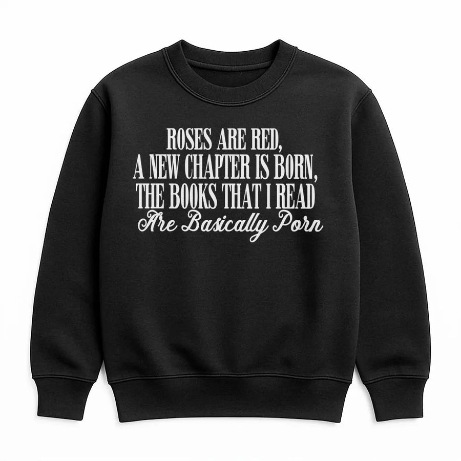 Smut Reader Sweatshirt | Roses Are Red Funny Book Quote | Premium Cotton Blend | Gift For Book Lovers & Spicy Romance Readers
