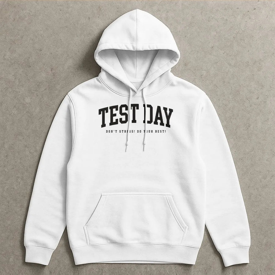 Test Day Hoodie | Don't Stress Do Your Best Sweatshirt | Premium Cotton-Blend Pullover | Teacher & Student Appreciation Gift
