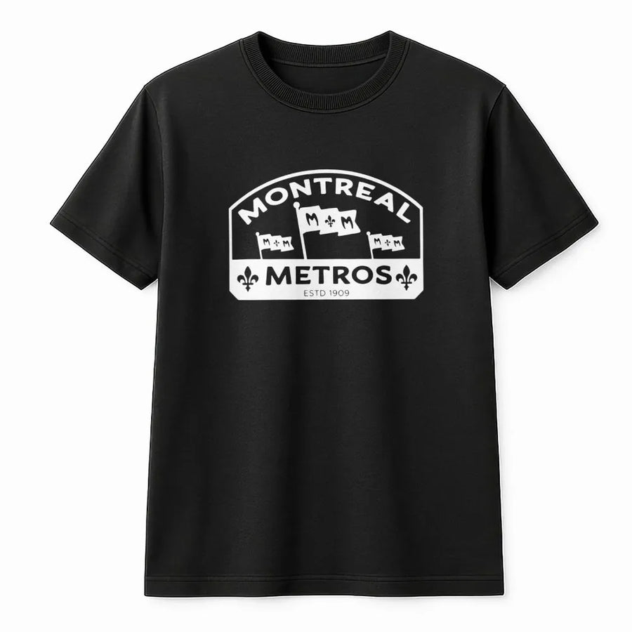Montreal Metros T-Shirt | Vintage Hockey Inspired Graphic Tee | 100% Cotton Premium Soft | Retro Sports Gift for Hockey Fans
