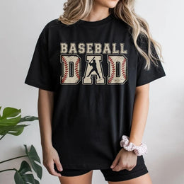 Baseball Dad T-Shirt | Retro Vintage Style Graphic | Classic Crewneck Pullover | Father's Day Gift for Sports Loving Dad