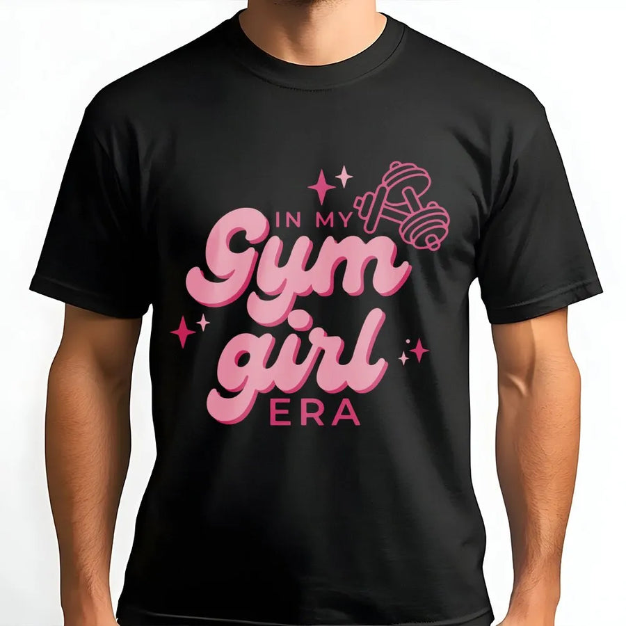 In My Gym Girl Era T-Shirt | Retro Aesthetic Workout Graphic Tee | Premium Soft Cotton | Fitness Gift for Her and Weightlifting Enthusiast