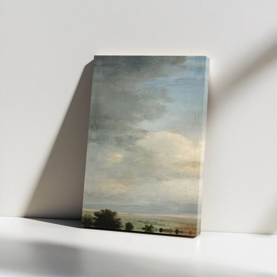 Vintage Landscape Canvas Wall Art | Atmospheric Cloudscape Painting | Premium Thick Gallery Canvas | Classic Home Decor Gift