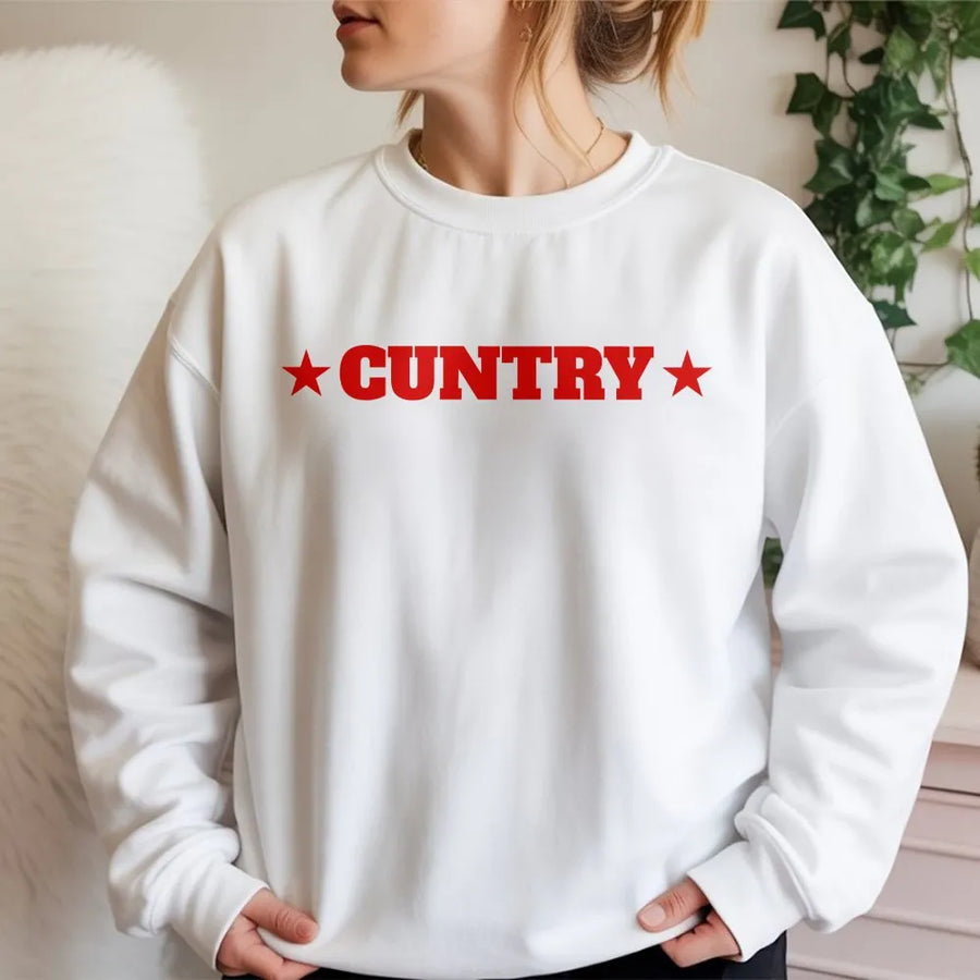 Funny Western Sweatshirt | Cuntry Rodeo Graphic Crewneck | Soft Cotton Blend | Unique Bachelorette Party Gift for Cowgirl
