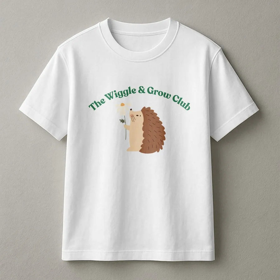 Hedgehog T-Shirt | Cute Floral Animal Graphic | Premium Soft Cotton | Nature Lover Gift for Women and Men