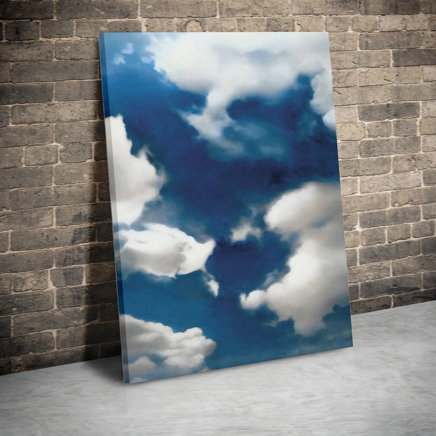 Blue Sky Canvas Wall Art | Abstract Clouds Painting | Premium Fade-Resistant Gallery Wrap | Modern Home Decor Gift