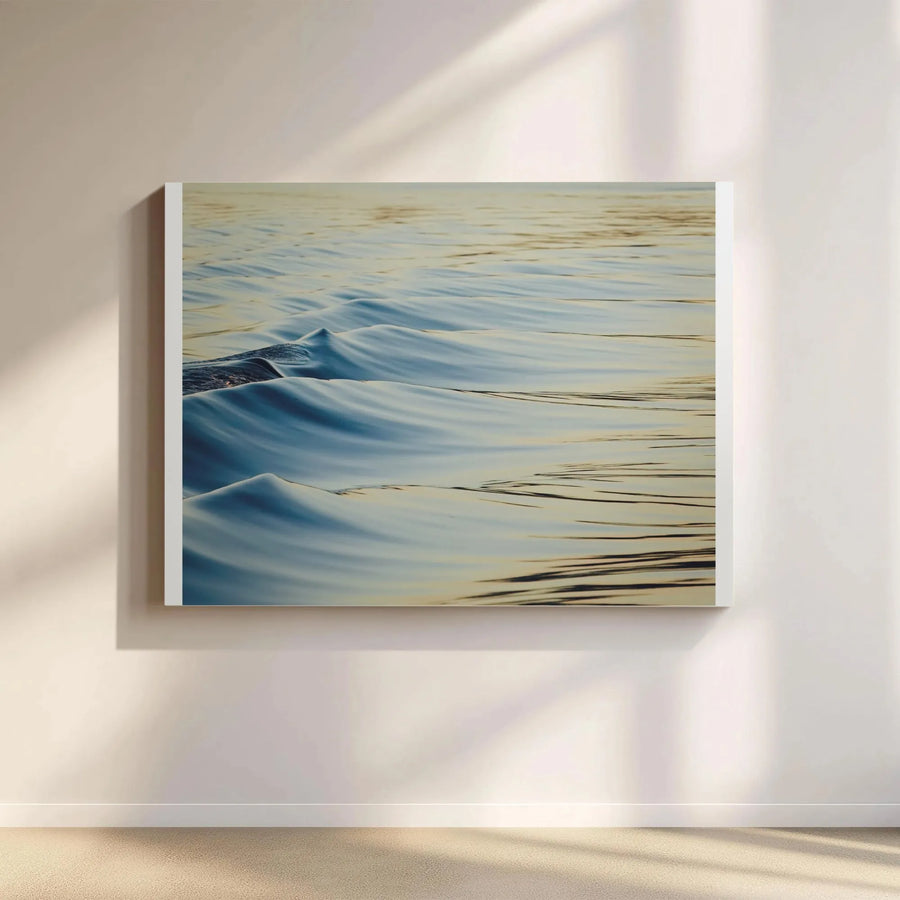 Calm Ocean Waves Canvas Wall Art | Minimalist Seascape Photography | Premium 1.25" Thick Gallery Canvas | Modern Home & Office Decor Gift