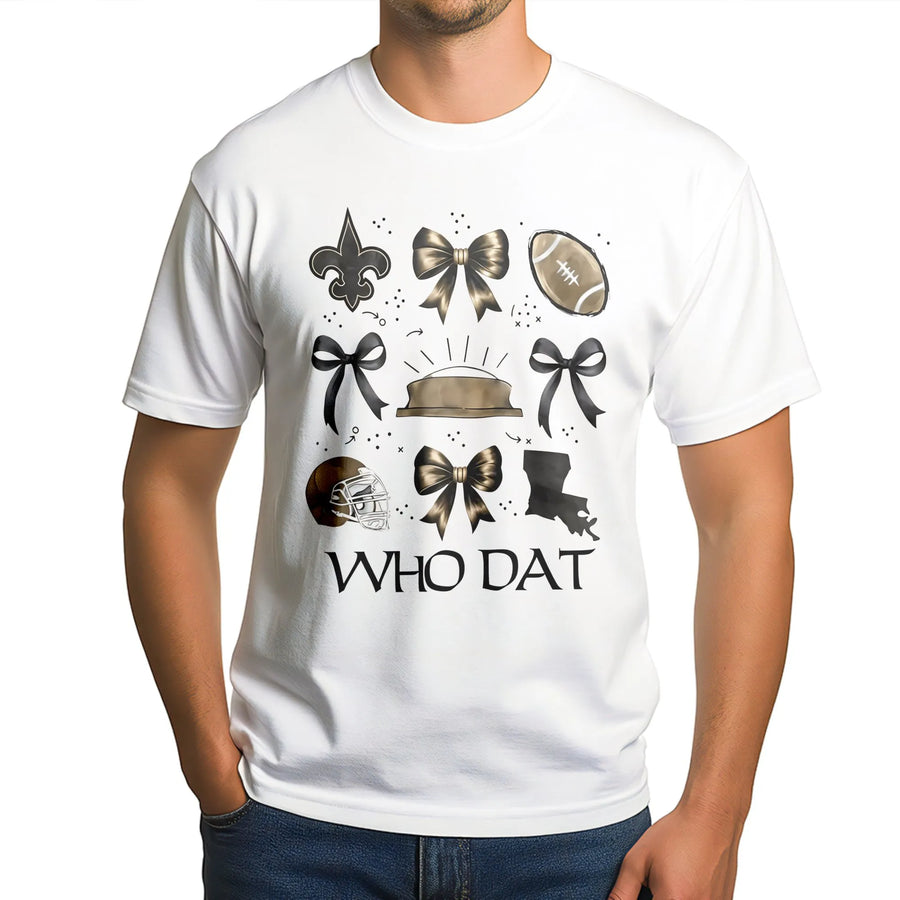 New Orleans Who Dat,Saints Football T-Shirt,Game Day,Louisiana Pride Outfit,Retro Sports Apparel,Unisex