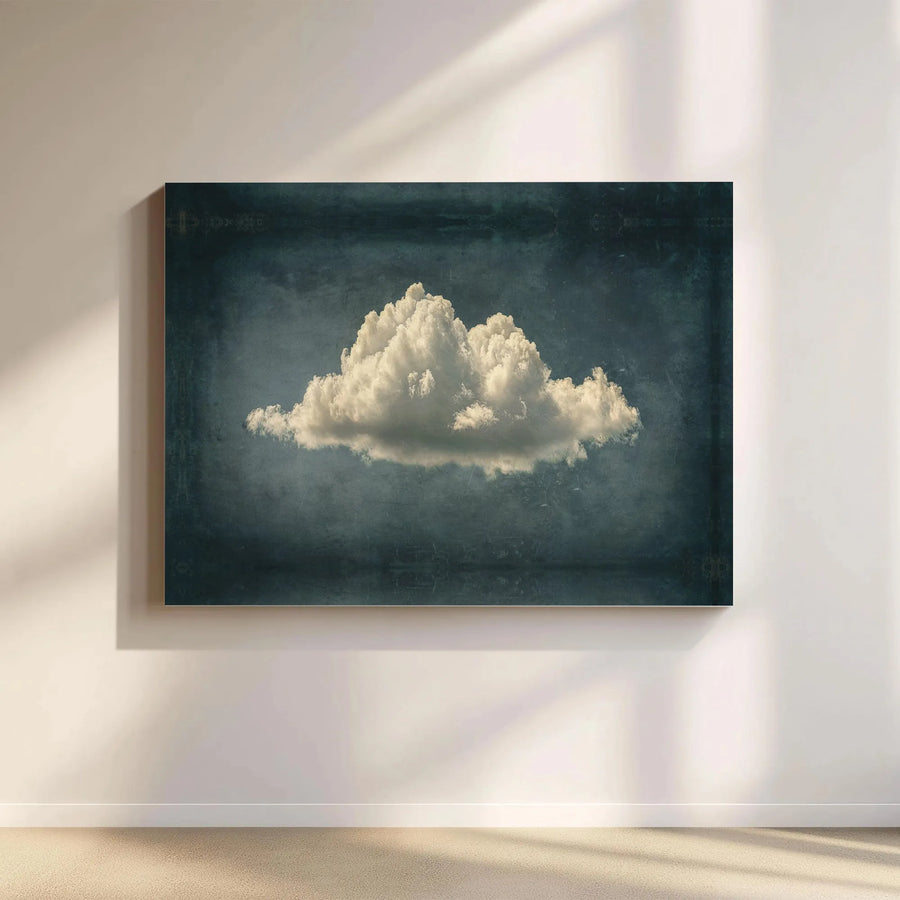 Cloud Wall Art Canvas | Vintage Atmospheric Sky Print | Premium Gallery-Wrapped Decor | Minimalist Home Office Aesthetic Gift