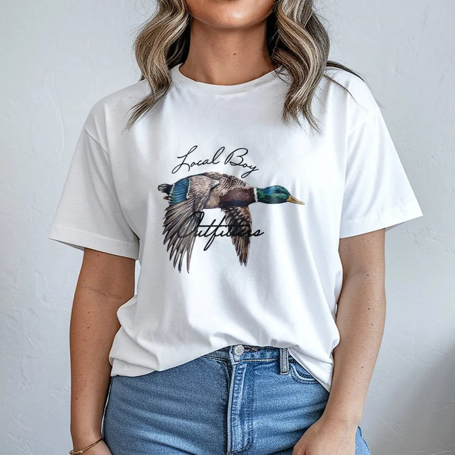 Mallard Duck T-Shirt | Flying Duck Graphic Tee | Premium 100% Cotton | Nature Lover Gift for Hunters and Outdoor Enthusiasts
