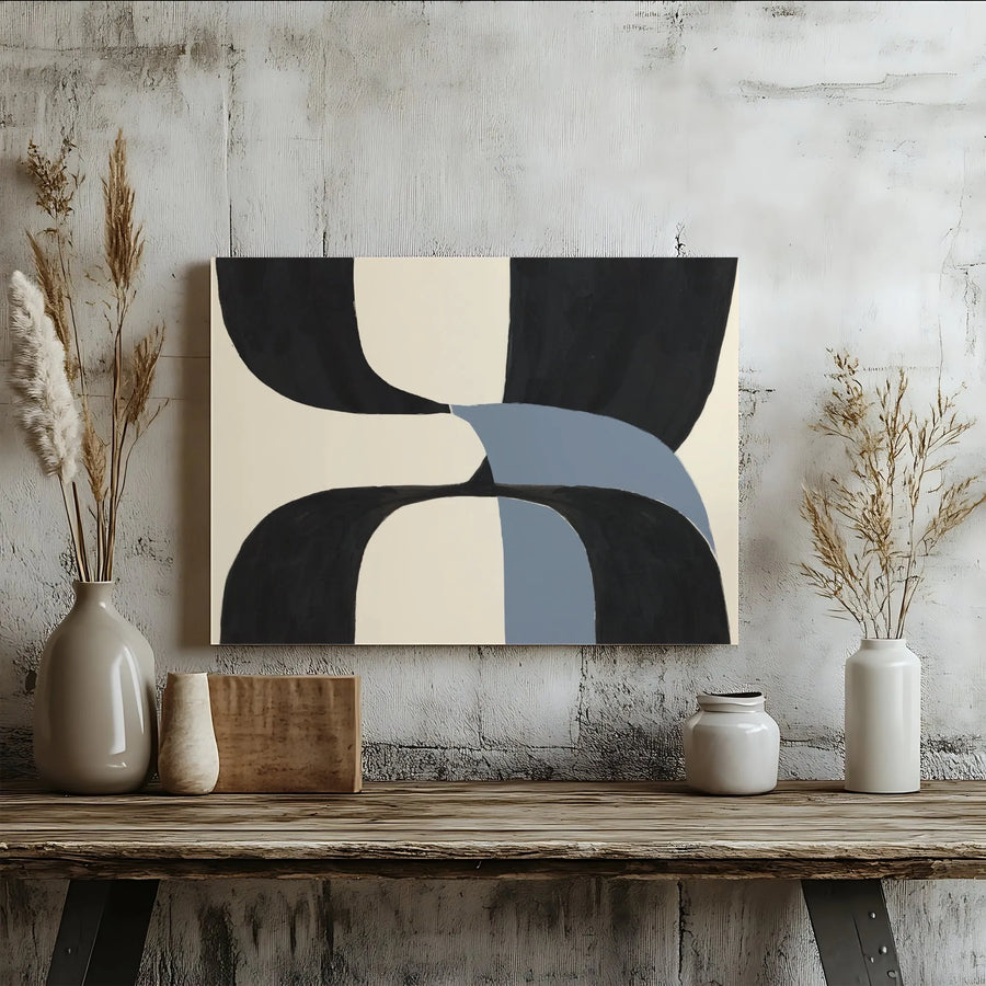 Modern Abstract Canvas Print | Bold Geometric Forms Wall Art | Premium Gallery Wrapped Canvas | Minimalist Home & Office Decor Gift