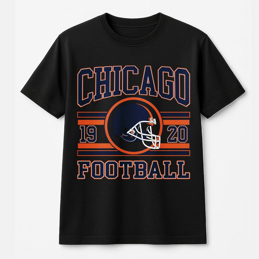 Kids Chicago Football T-Shirt Chicago Football Vintage Bears City Football Youth Size T-Shirt Youth Heavy Blend