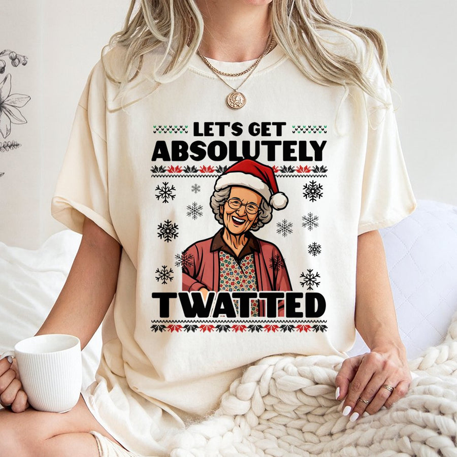 Funny Grandma Christmas T-Shirt | Retro Festive Holiday Slogan Graphic | Premium Cotton Unisex Tee | Rude Xmas Gift for Adults