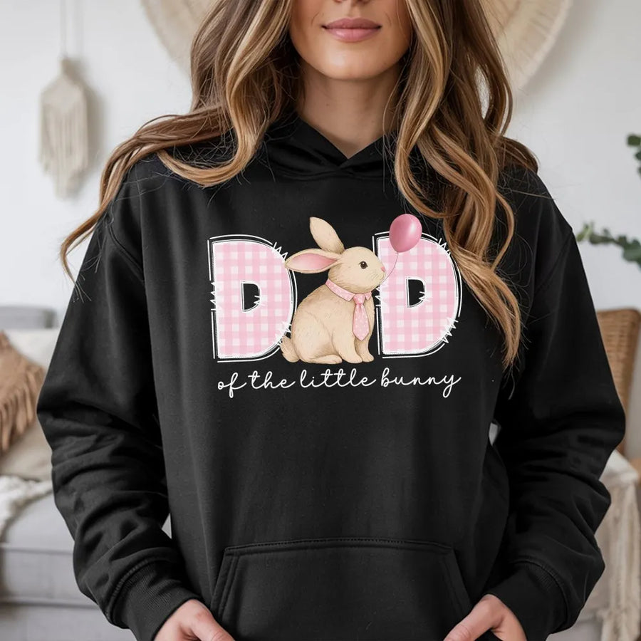 Dad of the Little Bunny Hoodie | First Birthday Family Matching Outfit | Premium Cotton-Blend | Some Bunny Is One Gift for New Dad