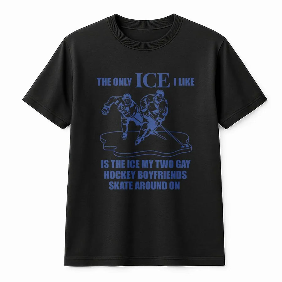 Hockey Romance T-Shirt | Gay Hockey Players Graphic Tee | Premium Cotton LGBTQ Sports Apparel | Funny Fan Gift for Readers and Players