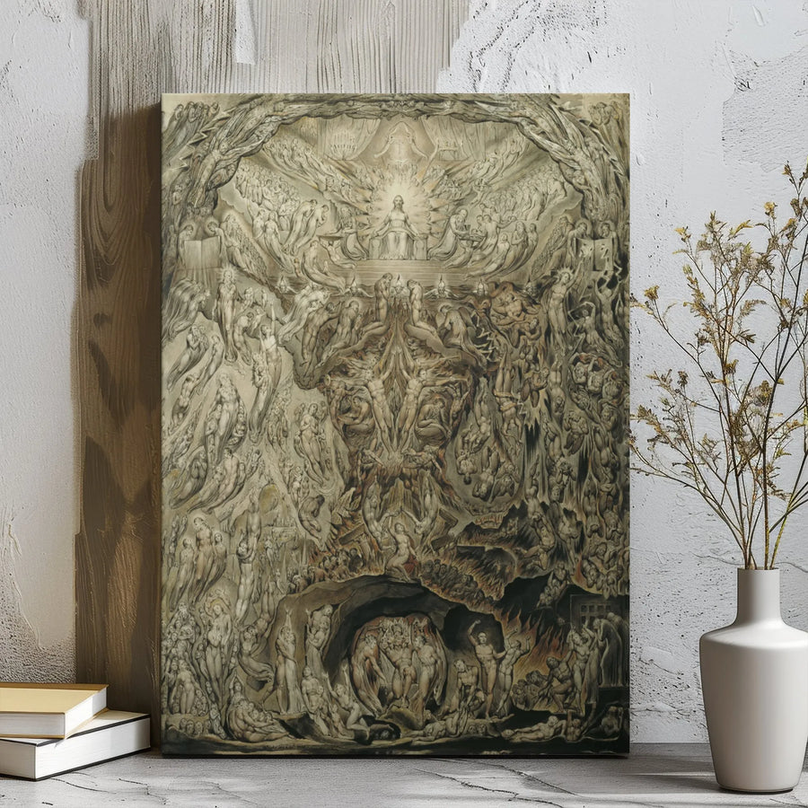 The Last Judgment Canvas | William Blake Religious Fine Art Print | Premium 1.25 Inch Gallery Wrap | Christian Home Decor Wall Art