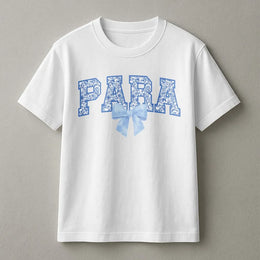 Paraprofessional T-Shirt | Toile Chinoiserie Coquette Aesthetic | 100% Cotton Premium Tee | Appreciation Gift for Special Education Teachers