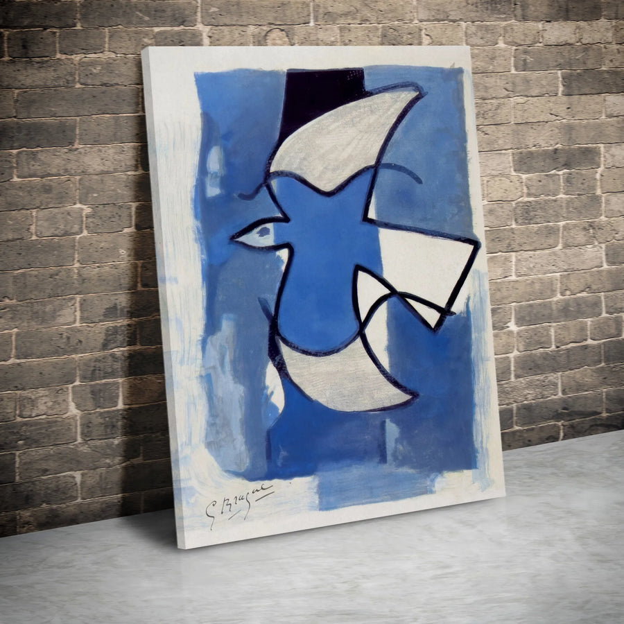 Georges Braque Blue Bird Canvas Print | Abstract Modern Bird Wall Art | Premium Gallery-Wrapped Gallery Quality | Fine Art Home Office Decor Gift