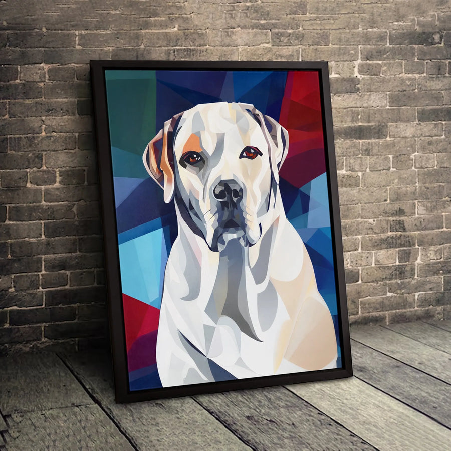 Labrador Retriever Canvas Art | Geometric Dog Portrait Wall Decor | Premium Fade-Resistant Print | Gift for Dog Lovers & Pet Owners