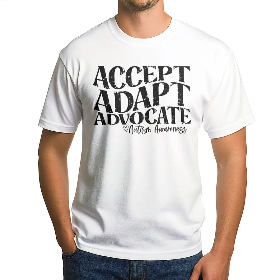Accept Adapt Advocate T-Shirt | Vintage Neurodiversity Inclusion Design | Premium Comfort Colors® Tee | Gift for Special Education Teachers