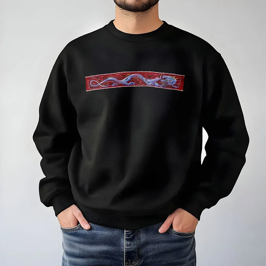 Y2K Dragon Sweatshirt | Skater Aesthetic Graphic Print | Comfortable Cotton Blend | Streetwear Gift for Men & Women