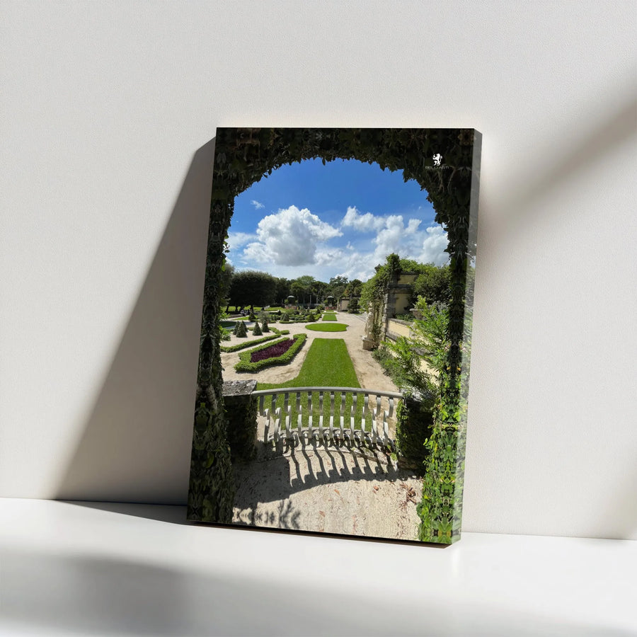 Italian Garden Canvas Wall Art | Ivy Archway Vista Photography | Premium Gallery Wrapped Canvas | Living Room & Office Decor Gift