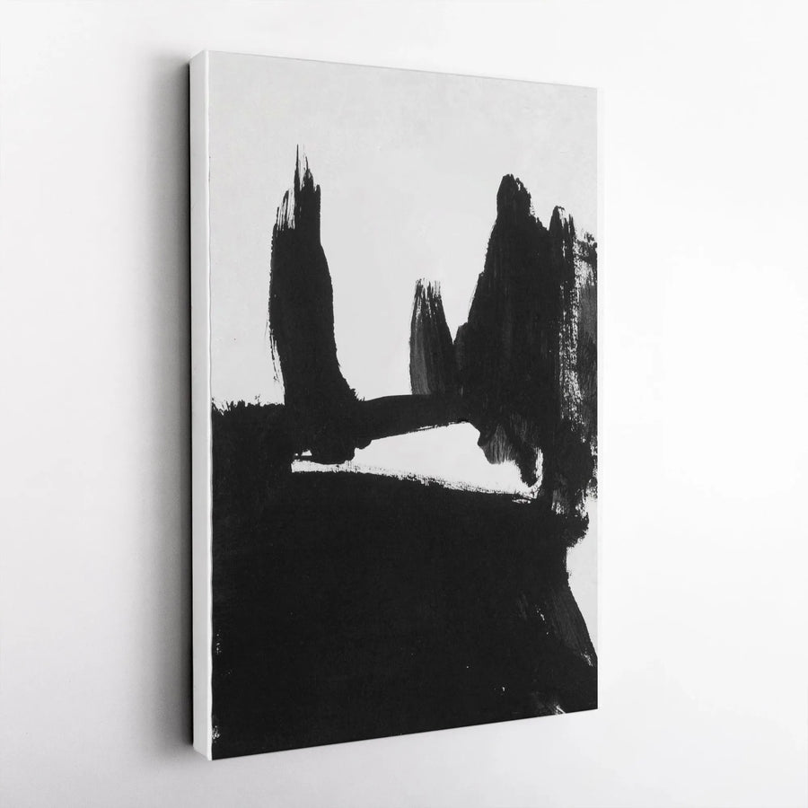 Abstract Brush Stroke Canvas Art | Modern Zen Ink Wash Style | Premium Thick Gallery Wrap | Minimalist Home & Office Decor Gift