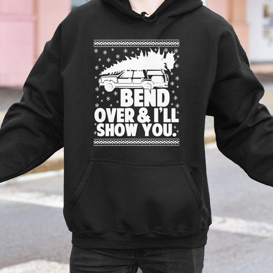 Funny Christmas Hoodie | SUV Christmas Tree Graphic Sweatshirt | Premium Cotton Blend | Humorous Holiday Gift for Men and Women