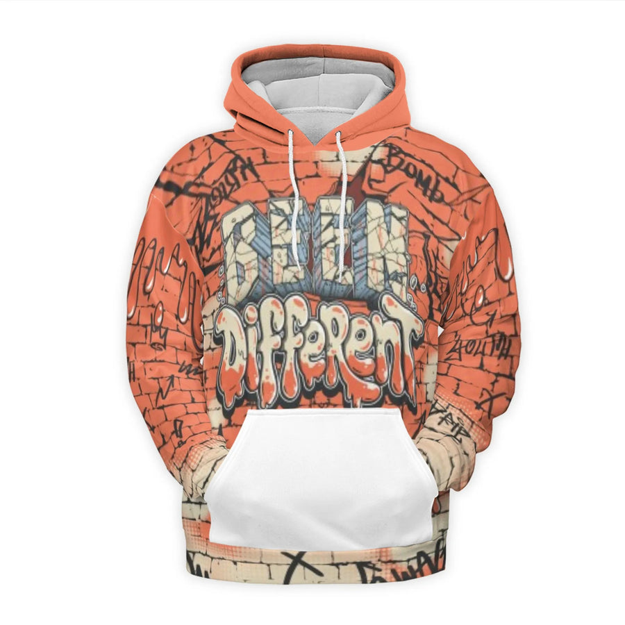 Graffiti Art 3D Hoodie | Urban Brick Wall Graphic Streetwear | Premium Polyester Brushed Fleece | Unique Gift for Men and Women