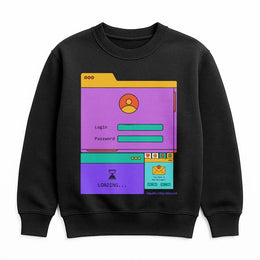 Retro Computer UI Sweatshirt | 90s Desktop Aesthetic Graphic | Premium Cotton Blend | Nostalgic Tech Gift for Gamers and Coders
