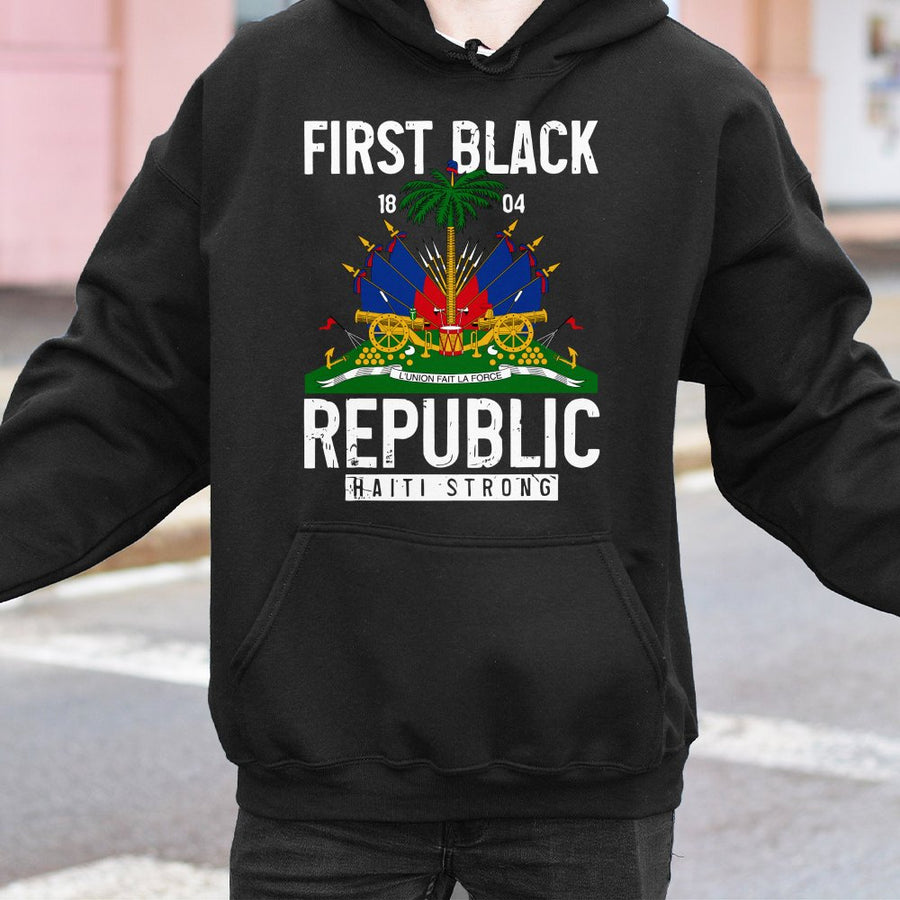 Haiti First Black Republic Hoodie | 1804 Haitian Flag Heritage Design | Premium Cotton-Blend Sweatshirt | Patriotic Gift for Haitians & Proud Caribbean