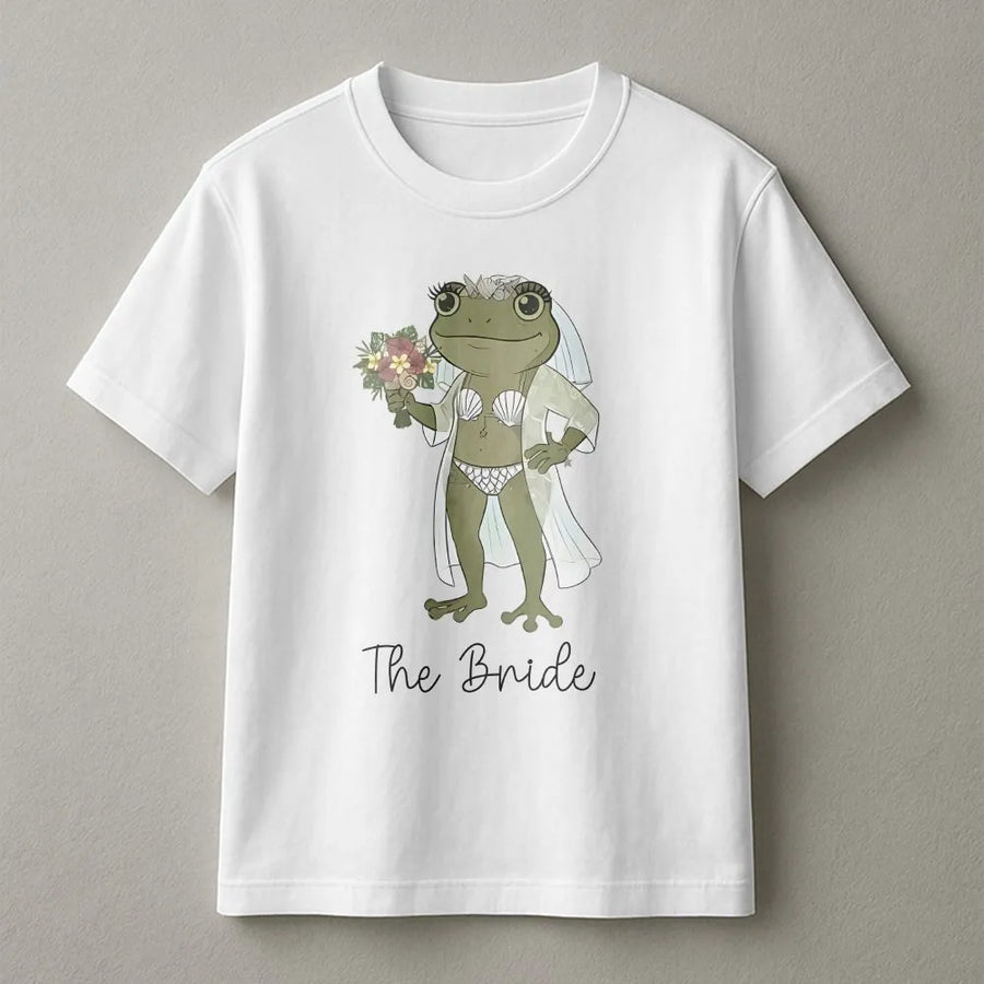 Frog Bachelorette Party T-Shirt | Funny Coastal Bride Graphic | Unisex Crewneck Pullover | Matching Bridesmaid & Bride to Be Gift