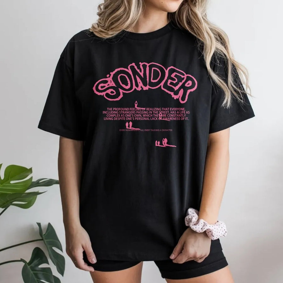 Sonder Definition T-Shirt | Aesthetic Quote Jumper with Meaning | Soft Unisex Crewneck | Thoughtful Gift for Deep Thinkers