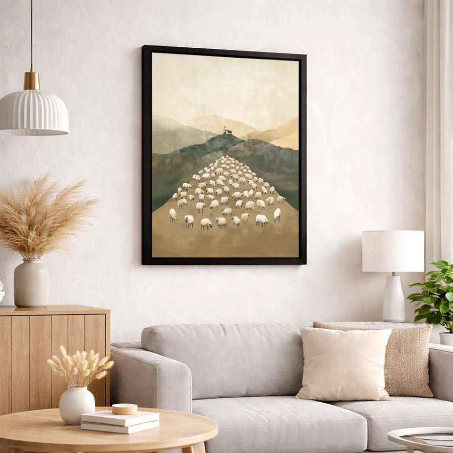 The Good Shepherd Canvas Art | Minimalist Religious Wall Decor | Premium Fade-Resistant Print | Spiritual Gift for Home or Church