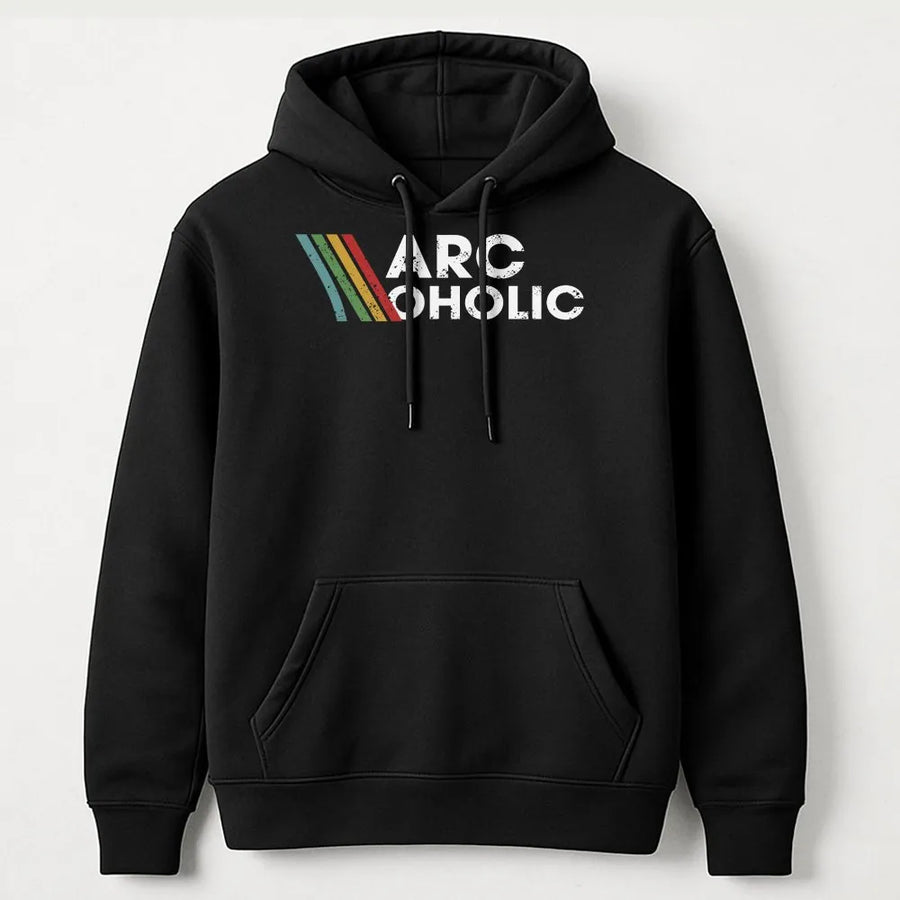 Archoholic Hoodie | Funny Architect Retro Rainbow Graphic | Premium Soft Cotton | Architecture Student Gift