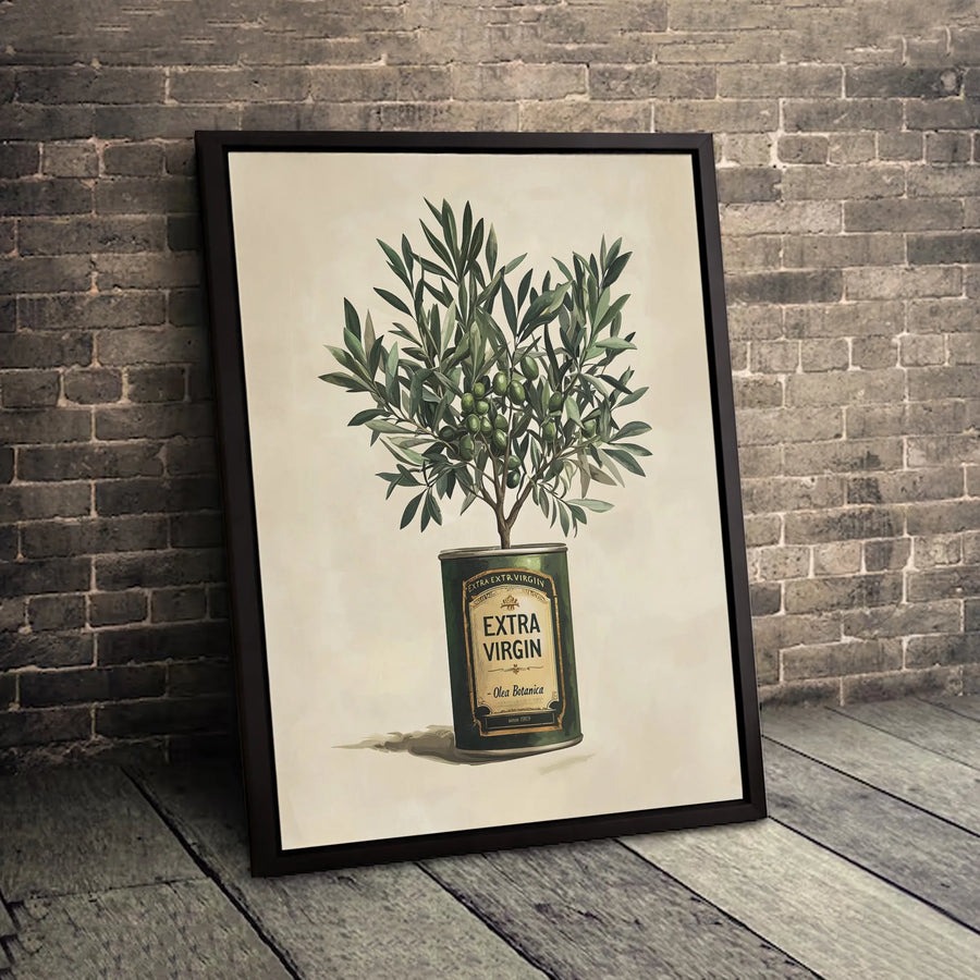 Olive Tree Wall Art | Vintage Botanical Kitchen Canvas Print | Gallery Quality 1.25" Profile | Rustic Farmhouse Home Decor Gift